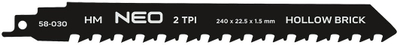 Teh sharrë sabre Neo 58-030, HM, 240mm, 2 TPI, i zi