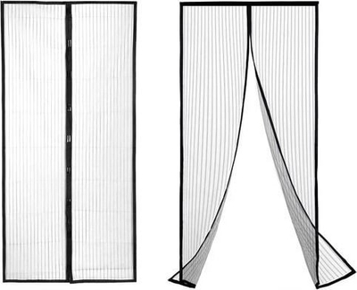 Perde magnetike kundra insekteve Magnet Fly Screen, 100x220cm, rrjetë mbrojtëse, e zezë