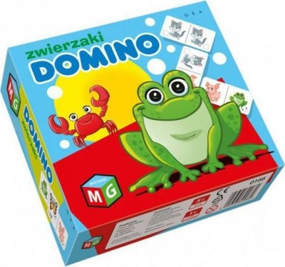 Lojë domino Multigra Animals, për fëmijë, ilustrime me kafshë, shumëngjyrëshe