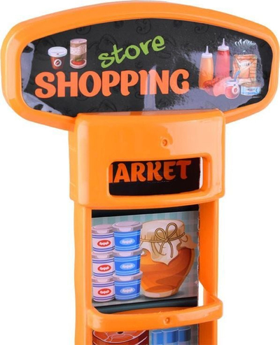 Set lodër supermarket Market Shopping, 44 pjesë, me karrocë blerjesh, shumëngjyrësh
