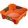 Arenë loje Hasbro Beyblade X Beystadium V2, 39x39x14cm, plastike, portokalli