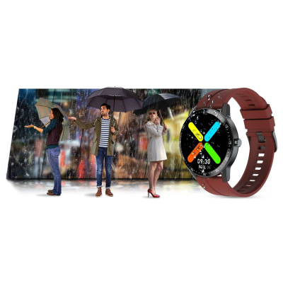Smartwatch G.Rossi SW018-4, ekran 1.28", IP68, i kuq