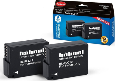 Батерија за камера Hahnel HL-PLC12 Twin Pack, 1000mAh, 2 парчиња