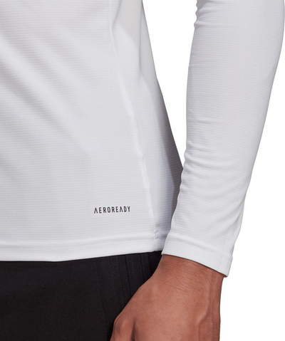 Bluzë sportive adidas Team Base Tee M GN5676, mëngë të gjata, AEROREADY, e bardhë
