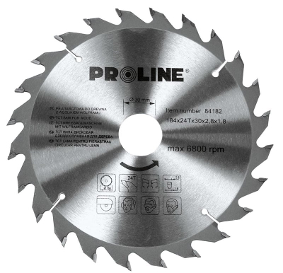 Teh rrethor Pro-Line 84212 për dru, 210x30mm, 24 dhëmbë
