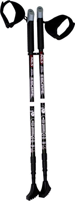 Shkopa për ecje NILS Extreme Nordic, 66-135 cm, të zinj