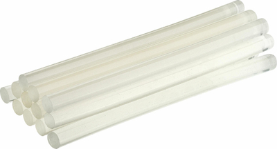 Shkopinj silikoni për pistoletë Hot Glue, 7–8mm, 200mm, 10 copë, transparentë