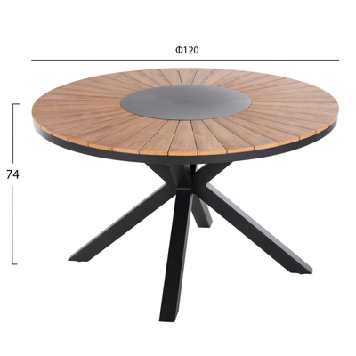 Tavolinë e rrumbullakët jashtme Moril Φ120cm (HM6041.01)
