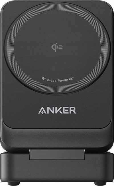 Stacion karikimi wireless Anker 3 në 1, 15W, i palosshëm, i zi