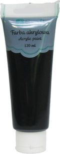 Ngjyrë akrilike Dalprint Lamp Black, 120ml, e zezë