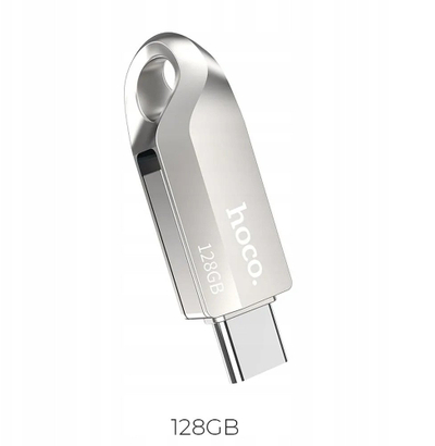 USB флеш Hoco Type-C, 128GB, металик