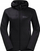 Polar për goca Jack Wolfskin Hirschberg Hooded FZ, me kapuç, me zinxhir, e zezë