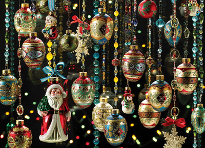 Puzzle Cobble Hill Christmas Decorations, 1000 pjesë, 49 x 68 cm, shumëngjyrësh