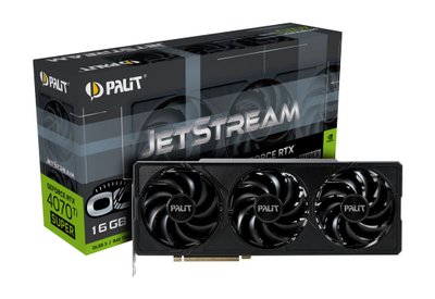 Kartë grafike Palit GeForce RTX 4070 Ti SUPER JetStream OC, 16GB GDDR6X, 8448 CUDA, e zezë