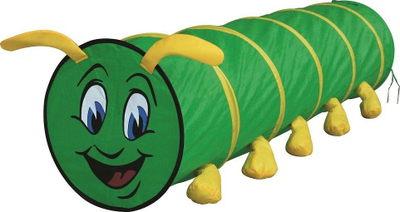 Tunel loje për fëmijë Bino Caterpillar, palosës, shumëngjyrësh
