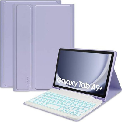 Kase tablet Tech-Protect Rugged SC Pen Keyboard për Samsung Galaxy Tab A9 Plus 11", tastierë Bluetooth, vjollcë