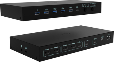 Docking station I-tec USB-C KVM Dock Pro, 3 host, 2 ekrane 4K, 92W, i zi
