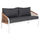 Sofa e jashtme 3-ulëse Maerly (HM6055.01), bardhë/ bezhë