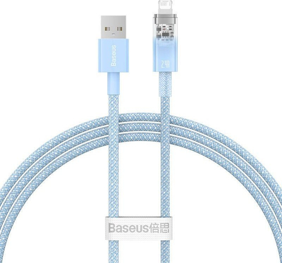 Kabllo USB Baseus CATS010003, USB A në Lightning, 1 m, blu