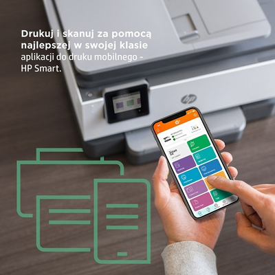 Printer multifunksional HP OfficeJet Pro 9012e, Inkjet termal, i zi