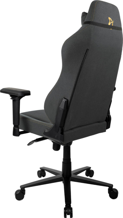 Karrige gaming Arozzi Primo, mbështetje mesit, krahë 4D, gri e errët me ari