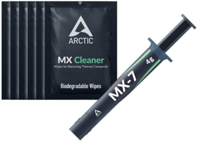 Термална паста Arctic MX-7, 4 g, со 6 парчиња MX Cleaner
