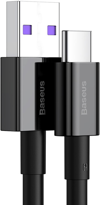 Kabllo BASEUS Superior Series USB-C - USB-C, 66W, 2m, e zezë