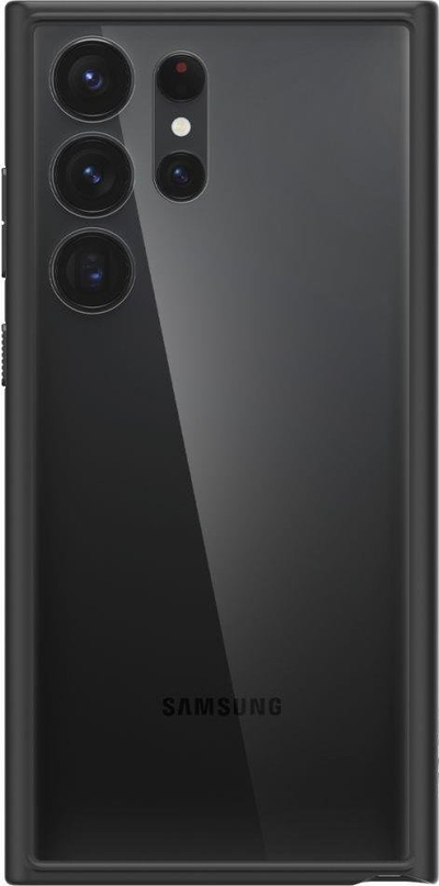 Mbrojtëse telefoni Spigen Ultra Hybrid për Samsung Galaxy S23 Ultra, transparente, matte, e zezë