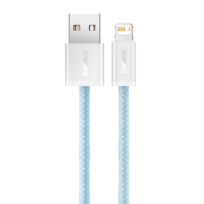 Kabllo USB Baseus BSU3002BLU, USB A në Lightning, 2 m, ngjyrë turquoise