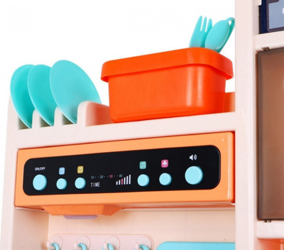 Kuzhinë lodër Bebe Good Modern Kitchen, 65 aksesorë, me ujë dhe avull, shumëngjyrëshe