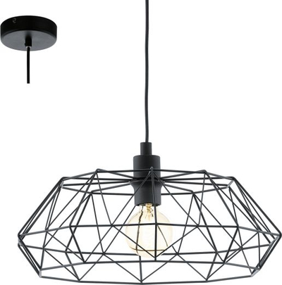 Llampë varëse EGLO Carlton 2, Ø45.5 cm, metal, e zezë