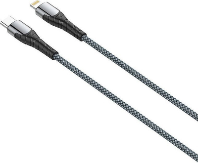 Kabllo karikimi LDNIO LC111 USB C në Lightning, 1m, PD 18W, gri