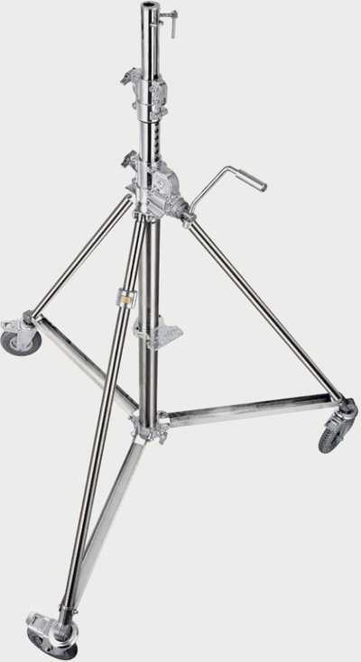 Stativ ndriçimi Manfrotto B6040X, 3.8 m, me rrota, i zi