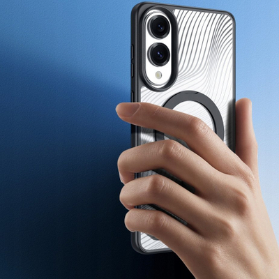 Kllapë telefoni Dux Ducis Aimo Mag për Samsung S25 Edge, shkon me MagSafe, ngjyrë e zezë