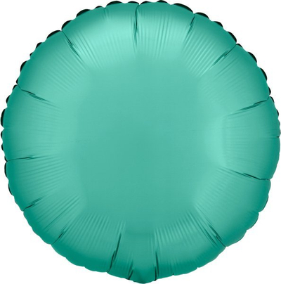 Balonë foli Amscan Silk Lustre Jade Green, rrumbullake, me shkëlqim metalik, jeshile jade