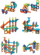 Lodër ndërtimi magnetike Light Magnetic Blocks Marble Run, 110 pjesë, me drita LED, shumëngjyrëshe