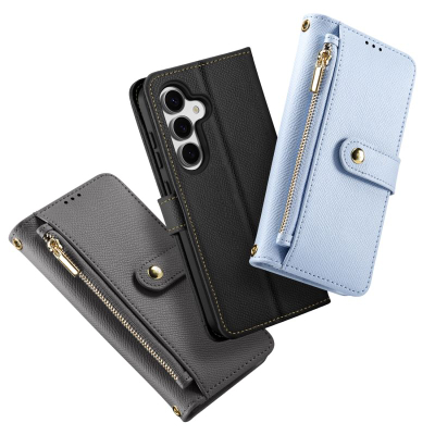 Këllëf telefoni Dux Ducis Lawa për Samsung Galaxy S25 Plus, 2 në 1 portofol, MagSafe, i zi