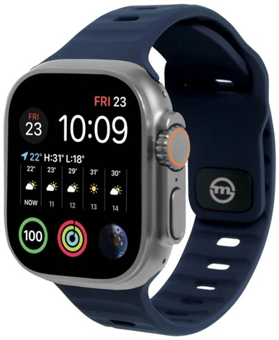 Ремче за часовник Mobile Origin Strap, силикон, за Apple Watch 42 49mm, темно сина