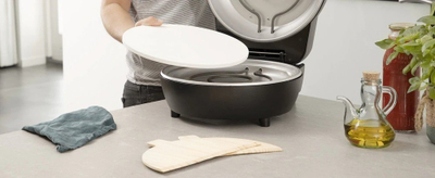 Furrë pice Princess Pro Pizza Oven, 1200W, gur qeramik, e zezë