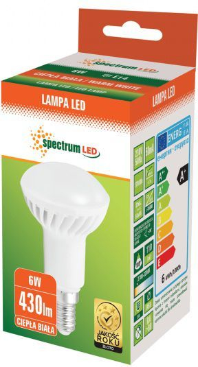 Llambë LED Spectrum R-50, 6 W, e bardhë