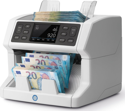 Makineri numërimi Safescan 2865 S, numërim dhe verifikim kartëmonedhash, version CHE, gri