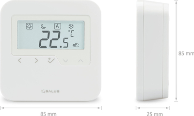 Termostat wireless Salus HTRS RF30 Kc171 Daily, programim ditor, i bardhë