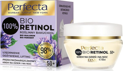 Krem kundër rrudhave Perfecta 100% Bio Retinol për moshat 50+, 50 ml