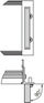 Dorezë rack Schroff 4U për kabinete, metal i anodizum, për rack 19", argjend