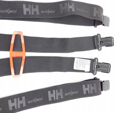 Shtrëngues pantallonash Helly Hansen Logo Braces, elastikë, me kapëse, të zinj