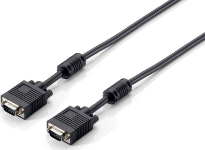 Kabllo VGA Equip D Sub, 3m, me ferrite, e zezë