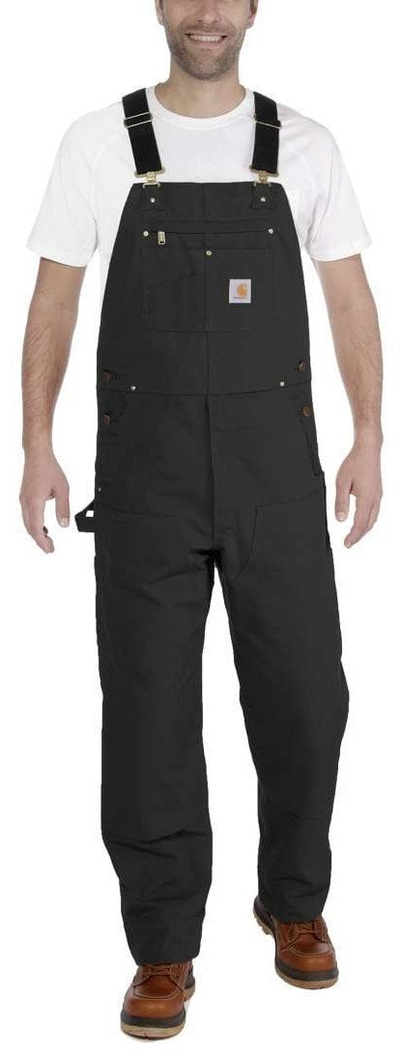 Pantallona pune Carhartt Bib Dungarees, W46 L30, të zeza