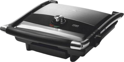 Grill elektrik Haeger GR-200.014A, 2000W, sipërfaqe jo ngjitëse, i zi