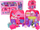 Set shpie lodër Leantoys Villa House, me drita, me figura, rozë