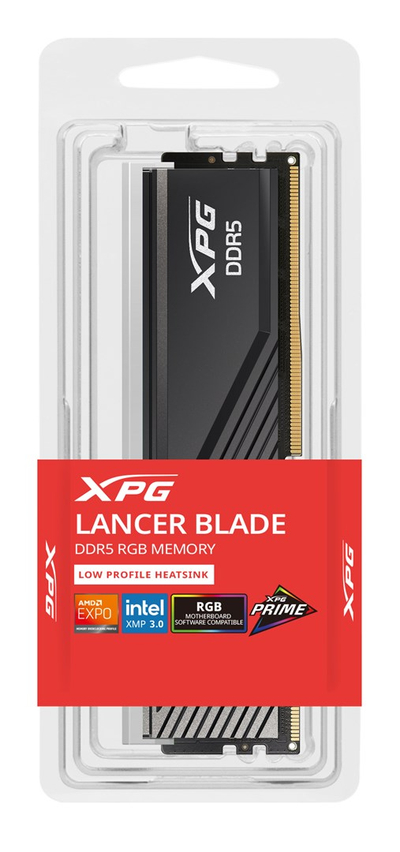 RAM Adata XPG LANCER BLADE RGB, DDR5, 16GB 6000MHz, CL30, e zezë